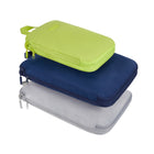 Travelon - cubes de rangement à compression - tons froids - Lot de 3-Taille Petite: Expansée 7 po l x 10 po H x 4 po P, Compressée 7 po l x 10 po H x 1,75 po P