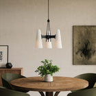 Modway - Beacon 3-Lumière Lumière suspendue - Noir opale-Auvent de plafond avec adaptateur pivotant