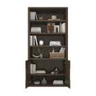 Manhattan Comfort - Rivington bibliothèque moderne à 4 étagères avec armoire 40" - Noyer-10