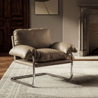 Modway - Ansel Cuir végane Chaise d’accent - Champignon-Siège rembourré fixe