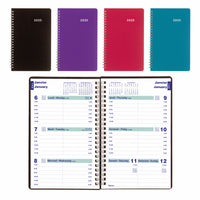 Blueline - 2025 Agenda hebdomadaire DuraFlex - 8 po x 5 po - Couleurs assorties - Bilingue-L'avenir de la planification est ici. Blueline est fier de présenter l'application de rappels Blueline inkLink qui relie votre agenda à votre téléphone. Restez organisé comme jamais auparavant grâce à nos agendas Blueline et la technologie du Code QR. Priorisez des rappels, recevez des notifications, prennez des notes et dressez des listes de tâches. Disponible dès maintenant sur App Store et Google Play