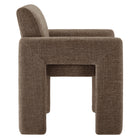 Modway - Daven Tissu Chaise de salle à manger rembourrée in Moka-Glissières intégrées au sol non marquées