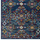 Modway - Entourage Réseau floral vieilli de Khalida Tapis de comédie 8 pi l x 10 pi L - Bleu Orange Jaune Rouge-Résistant aux taches / Facile à nettoyer