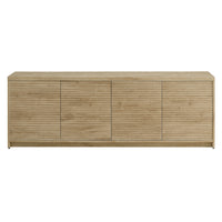 Hudson&Canal - Meuble TV Desmond pour téléviseurs jusqu'à 78" - Chêne clair-Une conception de transition accueille des téléviseurs jusqu'à 78 pouces pour votre espace de divertissement