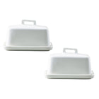 Maxwell & Williams - Bases Blanches Beurrier Couvert - Paquet 2-Lave-vaisselle