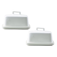 Maxwell & Williams - Bases Blanches Beurrier Couvert - Paquet 2-Lave-vaisselle