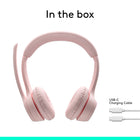 Logitech - Zone 300 casque Bluetooth sans fil avec microphone anti-parasite - Rose-10