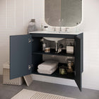Modway - Bryn Fixation murale de 30" Vanette de salle de bain - Gris blanc-Conception murale
