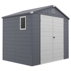 Outsunny - Abri de jardin 8'x6' porte à loquet bouches d'aération, gris foncé-Un espace de rangement dédié pour les outils de jardinage, les équipements de jardin, les appareils de piscine, etc 
