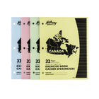 Hilroy - Cahier d'exercices surpiqué, Canada - 10 7/8 po x 7 3/8 po - couleurs variées - paquet de 4-Perforé pour les reliures à 3 anneaux