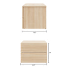 Nexera - Table de nuit à 2 tiroirs James, Chêne Blond Naturel-7