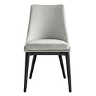 Modway - Viscount Performance Velvet Chaise à manger - Gris clair-8