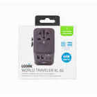 LOGiiX - World Traveler XL 65W Adaptateur de Voyage - Noir-Branchez simplement vos appareils et utilisez cet adaptateur dans plus de 150 pays
