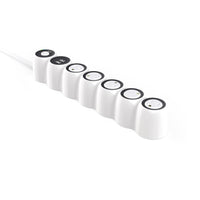 360 ​​Electrical - Multiprise rotative à 5 prises PowerCurve 2.4 de avec ports USB et un cordon de 4 pieds - Blanc-5 prises électriques rotatives pour s'adapter aux grosses prises