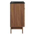 Modway - Render 18" Vanette de salle de bain - Noir noyer-Comptoir intégré