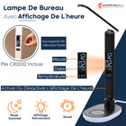 ShoppingAll - Lampe de bureau multifonctionnelle à LED avec base RVB, chargeur sans fil et chargement USB - Noir-7