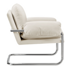 Modway - Ansel Performance Velvet Chaise d’accent - Albâtre-Coussin surchargé