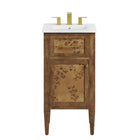 Modway - Elysian 18" Vanette de salle de bain - Brun blanc-Assemblée requise