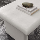 Modway - Relic Béton texturé Table basse - Blanc-Nivellement, pieds sans marquage