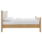 Modway - Maven Grandeur nature Tissu tapis Lit de plateforme, Chêne d’ivoire-Bois séché au four