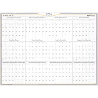 AT-A-GLANCE - Calendrier annuel effaçable à sec autocollant WallMates 2026 - 18 po H x 24 po l - bilingue-Format des pages : 18 po H x 24 po l