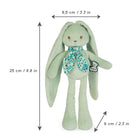 Kaloo - Lapin Lapinoo, petite poupée, turquoise-Accrochez-la n'importe où et ne perdez jamais votre lapin.