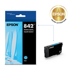 Epson - Cartouche d'encre DURABrite Ultra T842 - capacité standard - Cyan-Textes nets et couleurs brillantes pour des résultats de qualité professionnelle