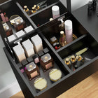 HOMCOM - Coiffeuse avec miroir rabattable et tabouret rembourré - 31,5 po L x 15,7 po l x 31,1 po H - noir-Fabriqué en bois de particules solide, il peut résister à des années d’utilisation fiable 