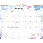 AT-A-GLANCE - Calendrier mural mensuel aquarelle 2026 - 11 7/8 po H x 14 7/8 po l - anglais-Calendrier mural presentant un magnifique design aquarelle d'une couleur differente chaque mois