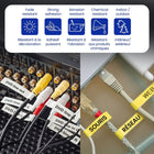 Brother Tze-FX231 Ruban d’identification flexible et laminé blanc avec texte noir pour étiqueteuses P-touch, 12 mm x 8 m-Adhésif spécialement conçu pour coller sur les surfaces arrondies.