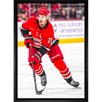 Sebastian Aho 20x29 Carolina Hurricanes - Toile encadree - 22" x 31"-Impression sur toile de qualité supérieure avec bordures enveloppées