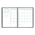 Blueline - 2026 Agenda Timanager 7-jour hebdomadaire/mensuel 13 mois - 11 po x 8-1/2 po - Noir - Anglais-Chaque page double comporte des cases pour les priorités quotidiennes, les appels téléphoniques, la correspondance et les notes personnelles