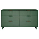 Manhattan Comfort - Granville commode moderne double large de 55,04 po - vert sauge-Moderne-contemporain avec une touche de glamour - grande commode double pour chambre