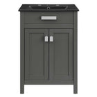 Modway - Laguna 24" Vanette de salle de bain - Gris Noir-Vanité de salle de bain moderne