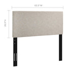 Modway - Taylor Tissu de lin rembourré Tête de lit complète / Queen, Beige-Tissu doux en tissu de lin
