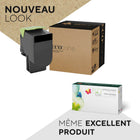 Ecotone - 71B10K0 Lexmark  Remanufacturés Toner Cartridge - Rendement standard - Noir-Type : EcoTone reusinée