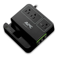 APC - Limiteur de surtension Essential SurgeArrest P3U3B, 3 prises, 3 ports de charge USB, noir-1