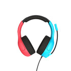 Turtle Beach - Casque filaire Airlite Fit pour Nintendo Switch - Bleu/Rouge Néon-Isolation acoustique, microphone bidirectionnel désactivable par basculement