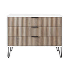 Manhattan Comfort - Dumbo commode moderne 35,19" - blanc et gris-Moderne-contemporain avec une touche de glamour - commode pour chambre et salon