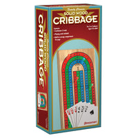 Pressman Toy - Jeu de cribbage pliable Pressman avec cartes dans une pochette -Jeu de cribbage classique avec une boîte de rangement en bois