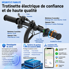 Gyrocopters - Trottinette électrique pour enfants Radi8 - Vitesse 25 km/h - Autonomie 20 km - Éclairage LED - Noir-Pour garantir la sécurité lors des sorties matinales ou en soirée, ce véhicule porteur est équipé d'un phare avant haute intensité, d'un feu arrière et de quatre modes d'éclairage LED personnalisables (flux continu, collision, alternance et clignotement) afin d'optimiser la visibilité