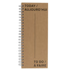 Gry Mattr - Cahier de notes de tâches à accomplir - 4,7 x 11,7 po - ligné - 100 feuilles - kraft-Modèle haut et mince, couverture en papier kraft