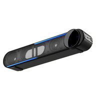 Havit - Double Drivers HiFi Bass LED Haut-parleur de bureau Barre de son - Noir-Son de haute qualité : offre un son clair et immersif avec une sortie 3 W x 2, des haut-parleurs de 52 mm et une large réponse en fréquence (150 Hz-20 kHz)