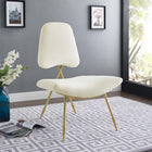 Modway - Ponder Performance Velvet Chaise longue - Ivoire-Revêtement en velours de performance