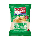 Covered Bridge Potato Chips Crème Sure & Oignon - Cuites a la Marmite - 60g - Paquet de 24-Cuites a la marmite