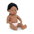 Miniland - Poupée bébé anatomiquement correcte de 15 pouces - Garçon amérindien-Poupée anatomiquement correcte avec tête, bras et jambes articulés