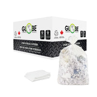 Globe Commercial - Sacs poubelle résistants pour poubelles - 66 x 91 cm - Transparents - Paquet de 200-Le dessus ouvert peut être attaché facilement