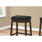 Monarch Specialties - 1261 Tabouret De Bar - Lot de 2/  Simili-Cuir Noir/Expresso - Paquet de 2-3
