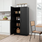 Prepac - Cabinet Accent Elite 32 po avec portes à panneaux, cabinet de rangement avec 3 étagères ajustables - Noir-6
