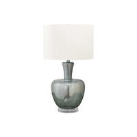 Monarch Specialties - Luminaire - 26 po H Lampe De Table - Verre Argent - Abat-Jour Ivoire / Crème - Contemporain - Moderne-Cette lampe de table contemporaine de 26 pouces de haut, dotée d'un élégant corps en verre vert de mer sur une base en acrylique transparent et d'un élégant abat-jour en tissu ivoire, est parfaite pour ajouter une touche de sophistication à n'importe quelle pièce